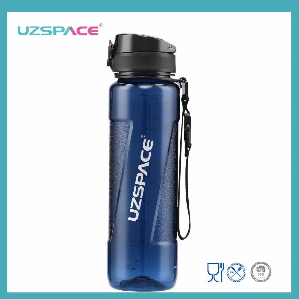 Wholesale 1000ml UZSPACE Tritan BPA Free Leakproof Gym Water Bottle Bpa