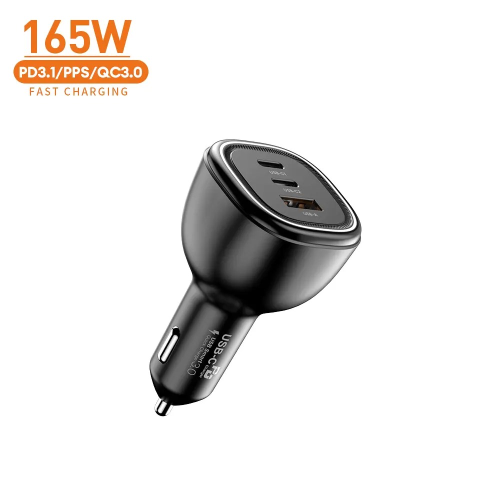 Vina 165w Multi USB C Car Charger Smartphone Fast Charging Car Adapter