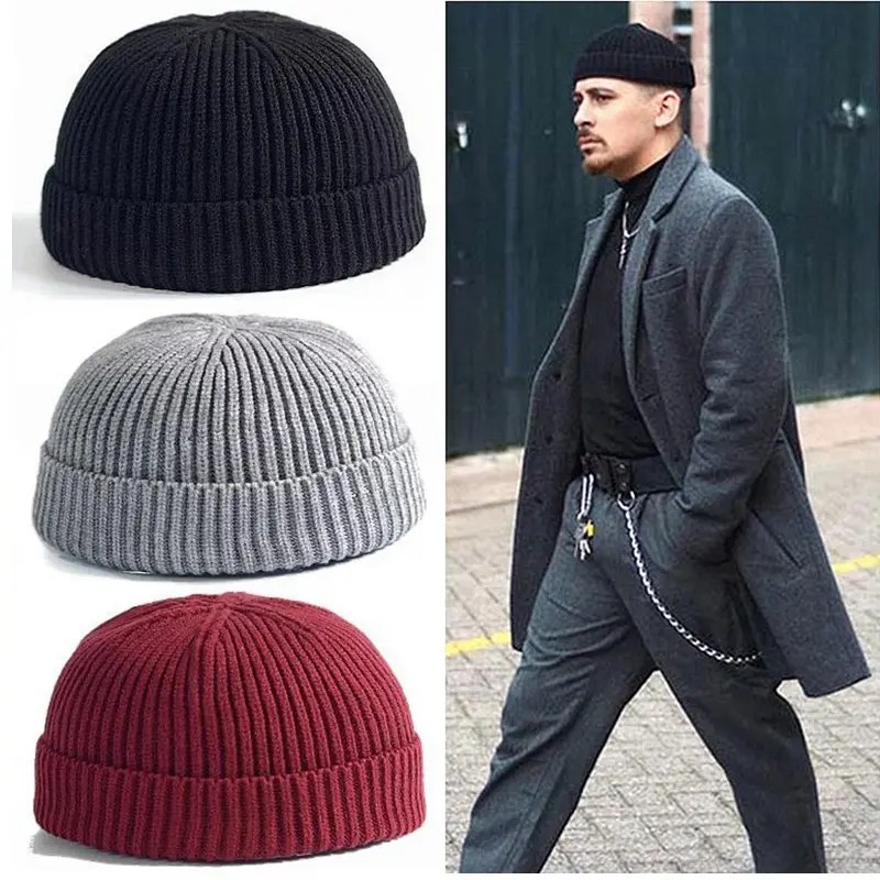 China Winter Knit Fisherman Beanie Hat Short Mini Mens Fisherman Beanie