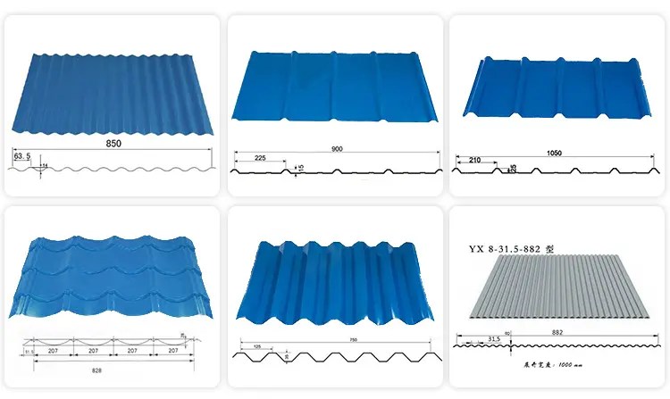China Galvanized Corrugate Steel Sheet For Steel Roofing Sheet Tile