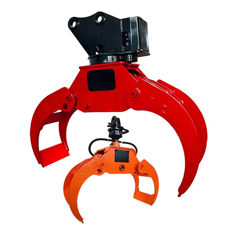 Wholesale Excavator crane tractor wood timber log grapple Manufacturers