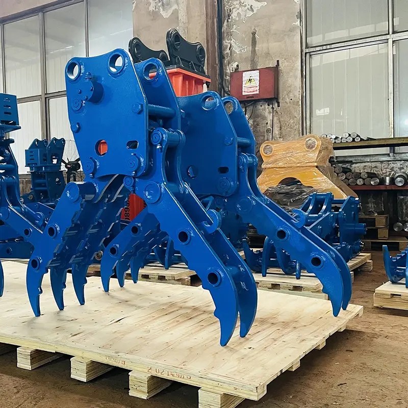 Wholesale Mini excavator log stone steel hydraulic grab Manufacturers