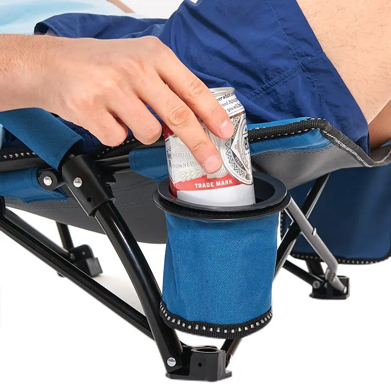 Wholesale XGEAR Low Seat Lightweight Folding Beach Chair with High Back