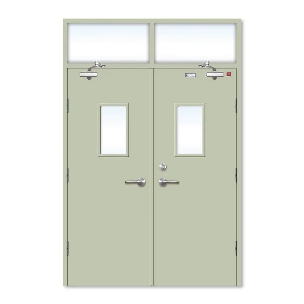 1.2 Mm Galvanized Steel Hollow Metal Door Fire Rated Exit Door with