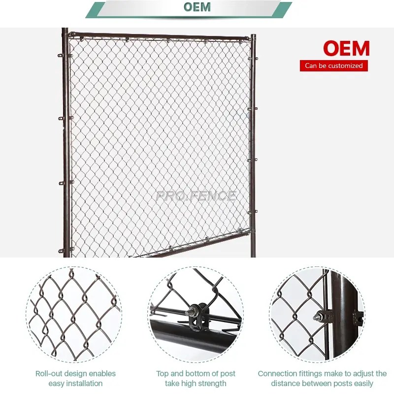 China Top rail Chain Link Fence for commercial and residential