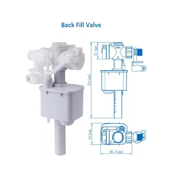 China Side Filling Valve with 100 AntiSiphon design for Ceramic water