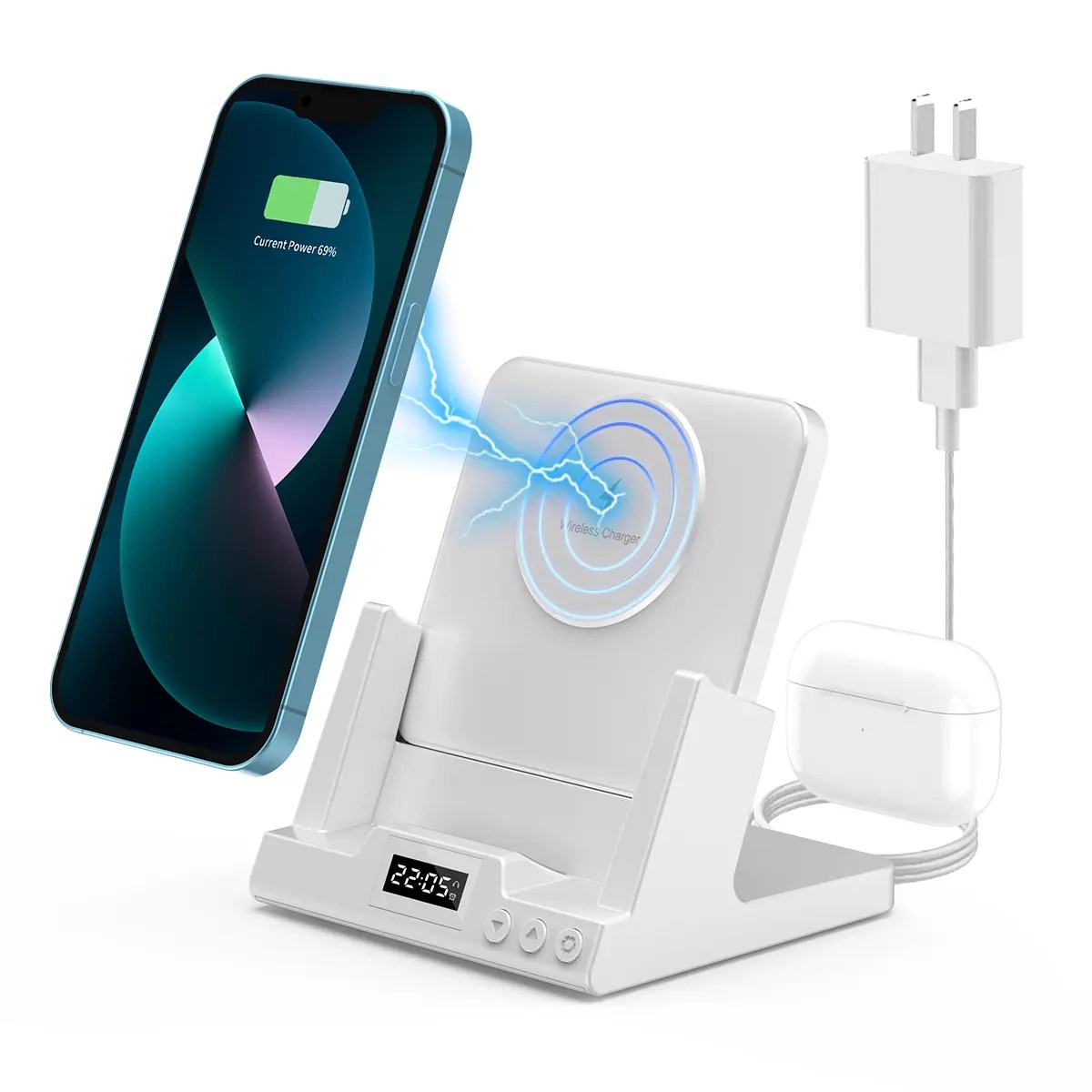Best Customized Clock Wireless Charger Smart Multifunction Charger 4