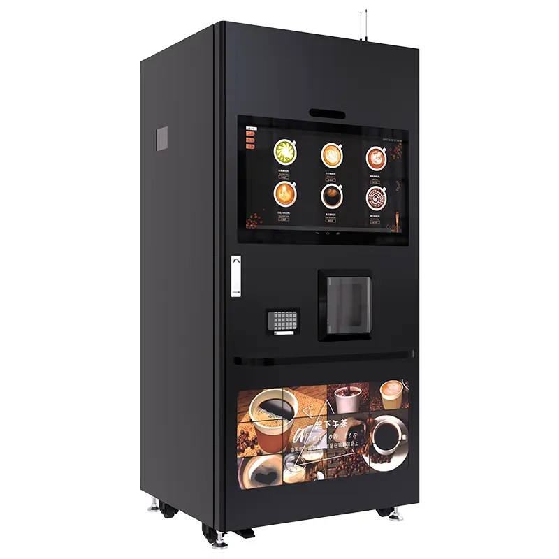 China Automatic hot & Ice Coffee Vending Machine with big touch screen