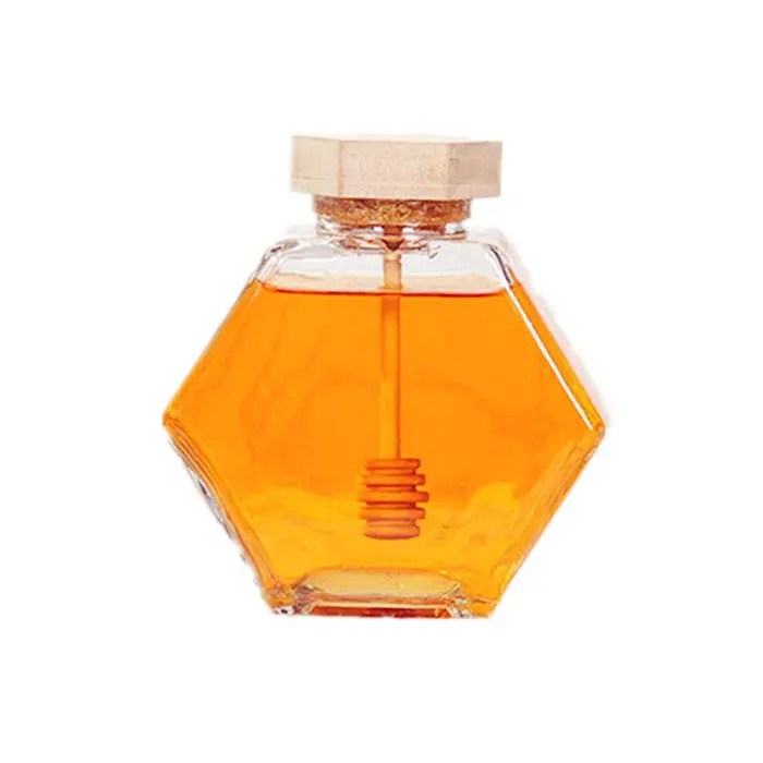 Wholesale 100ml 220ml 380ml Hexagon glass Honey Jar Manufacturer and