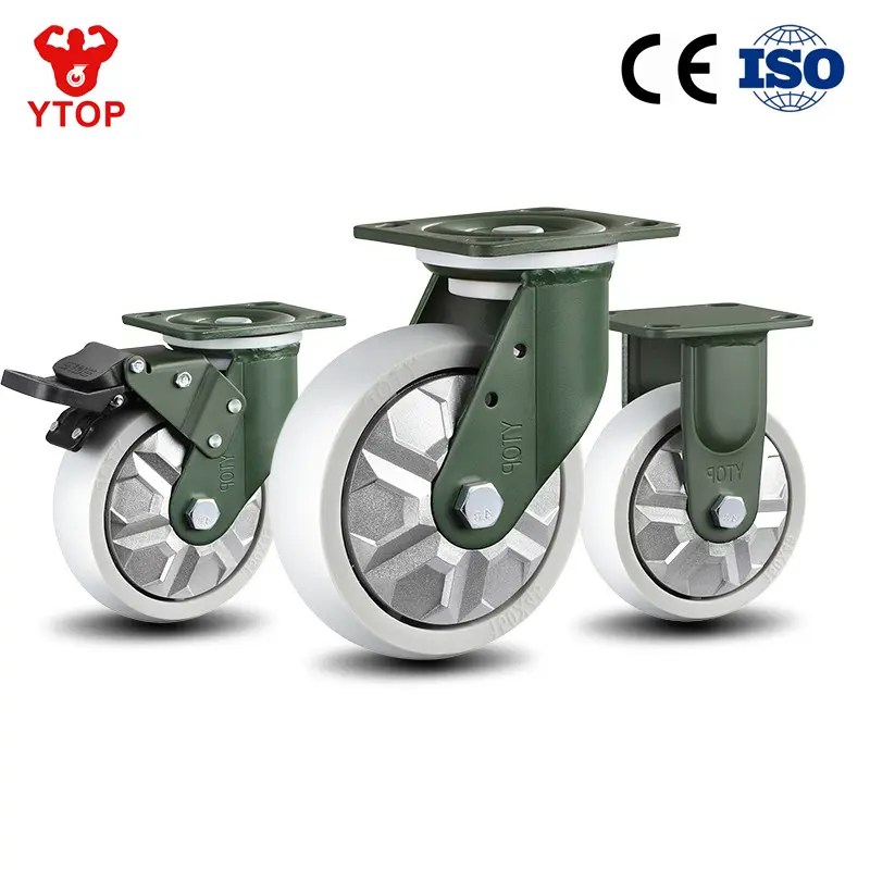 Wholesale YTOP whtie high load capacity Heavy duty nylon wheels
