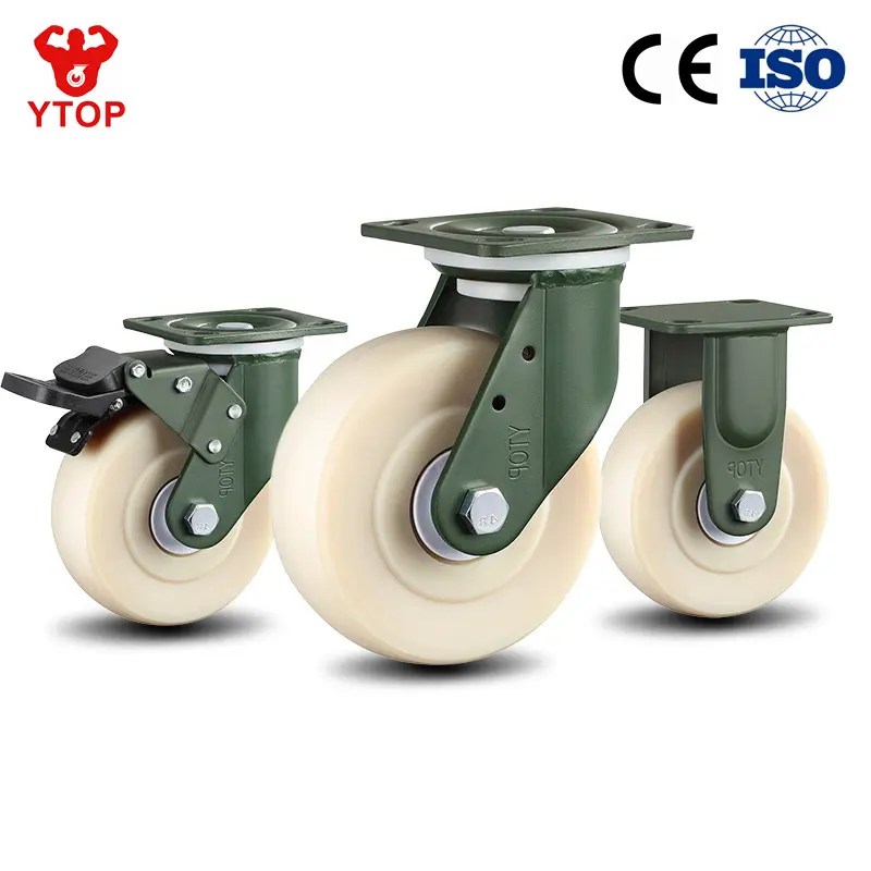 Wholesale YTOP Casters Factory Wholesale Heavy duty white nylon caster