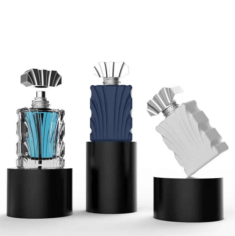 China Original Design Crimp Neck Glass Perfume Bottle 50ml Luggage