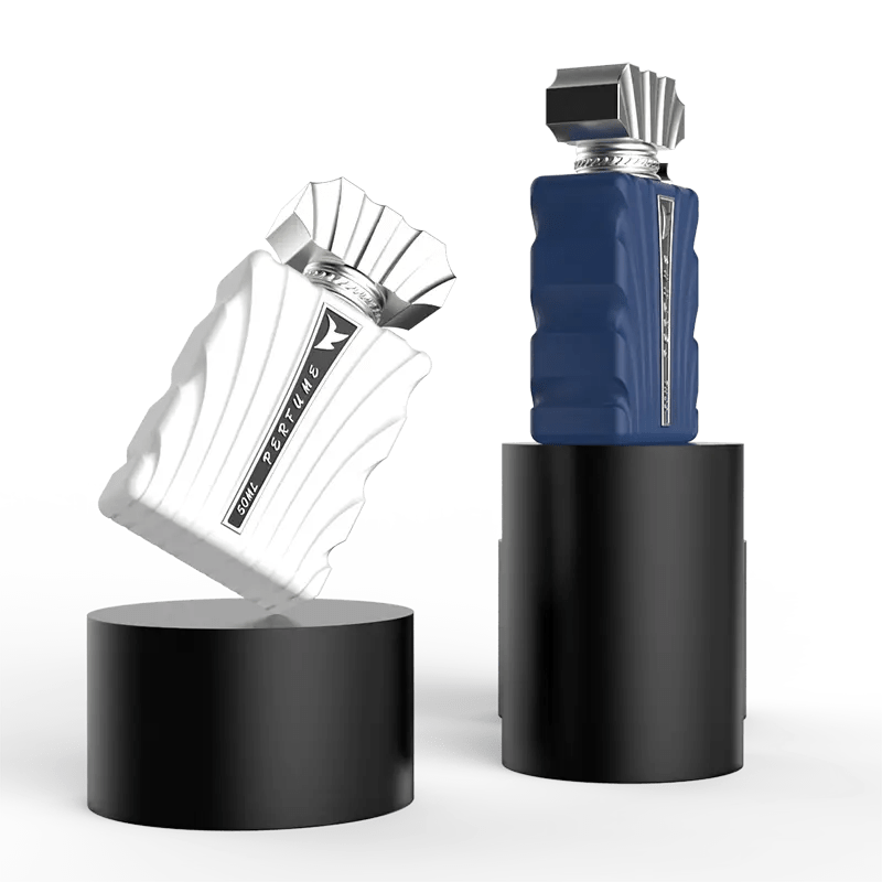 China Original Design Crimp Neck Glass Perfume Bottle 50ml Luggage