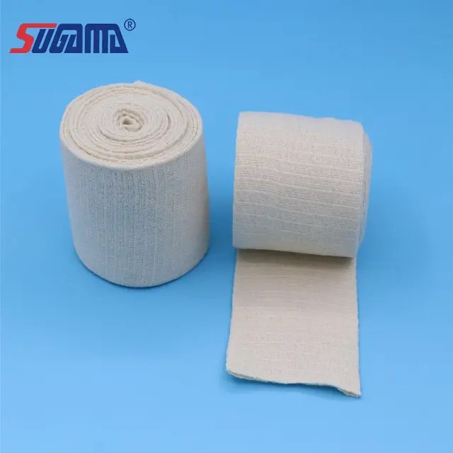 Medical white elasticated tubular cotton bandages