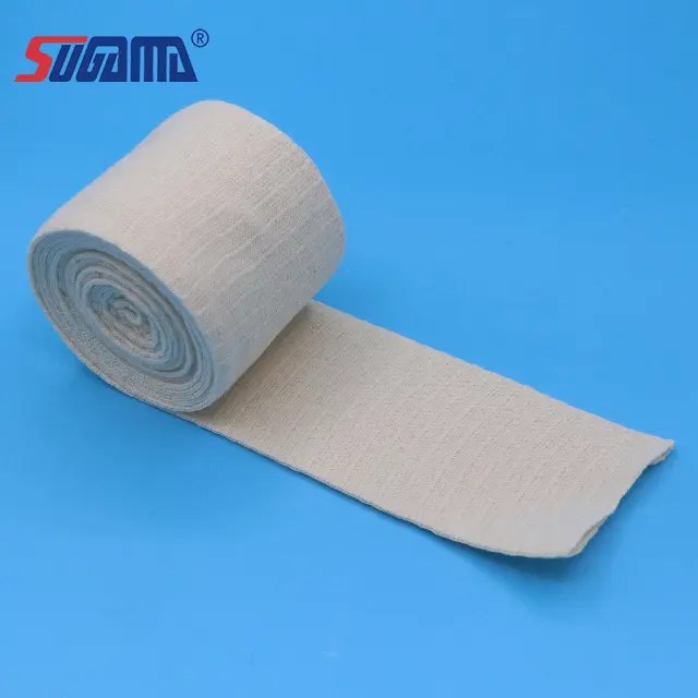 Medical white elasticated tubular cotton bandages