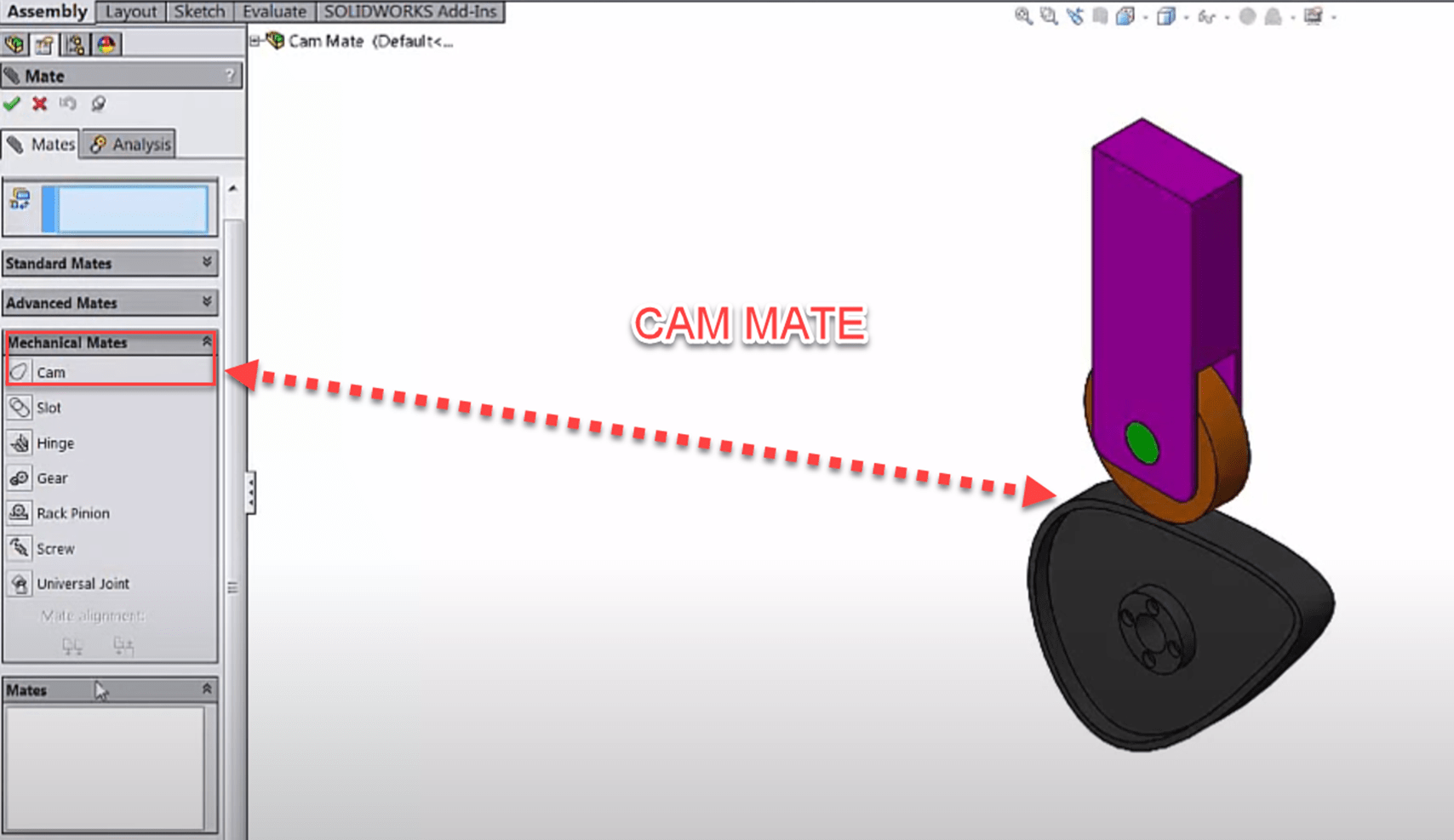 Introduction to SOLIDWORKS Mates Standard, Advanced, & Mechanical