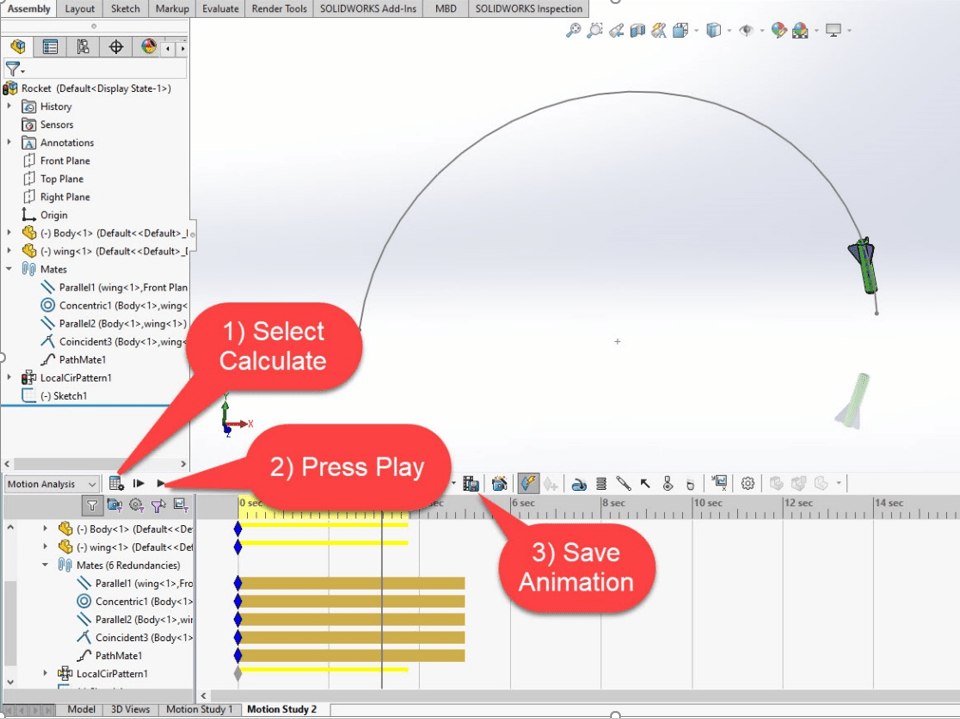 SOLIDWORKS Path Mate Motion Analysis Tutorial GoEngineer