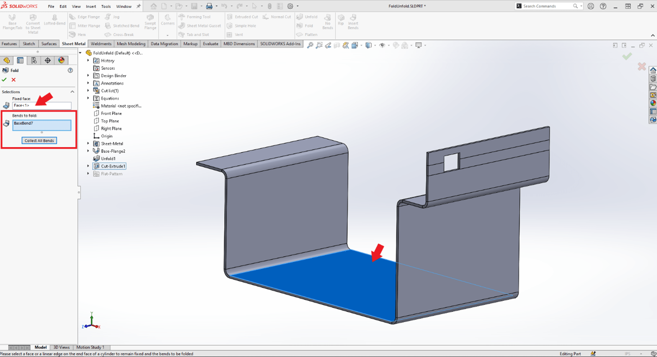 SOLIDWORKS Sheet Metal Fold and Unfold Tools Explained GoEngineer