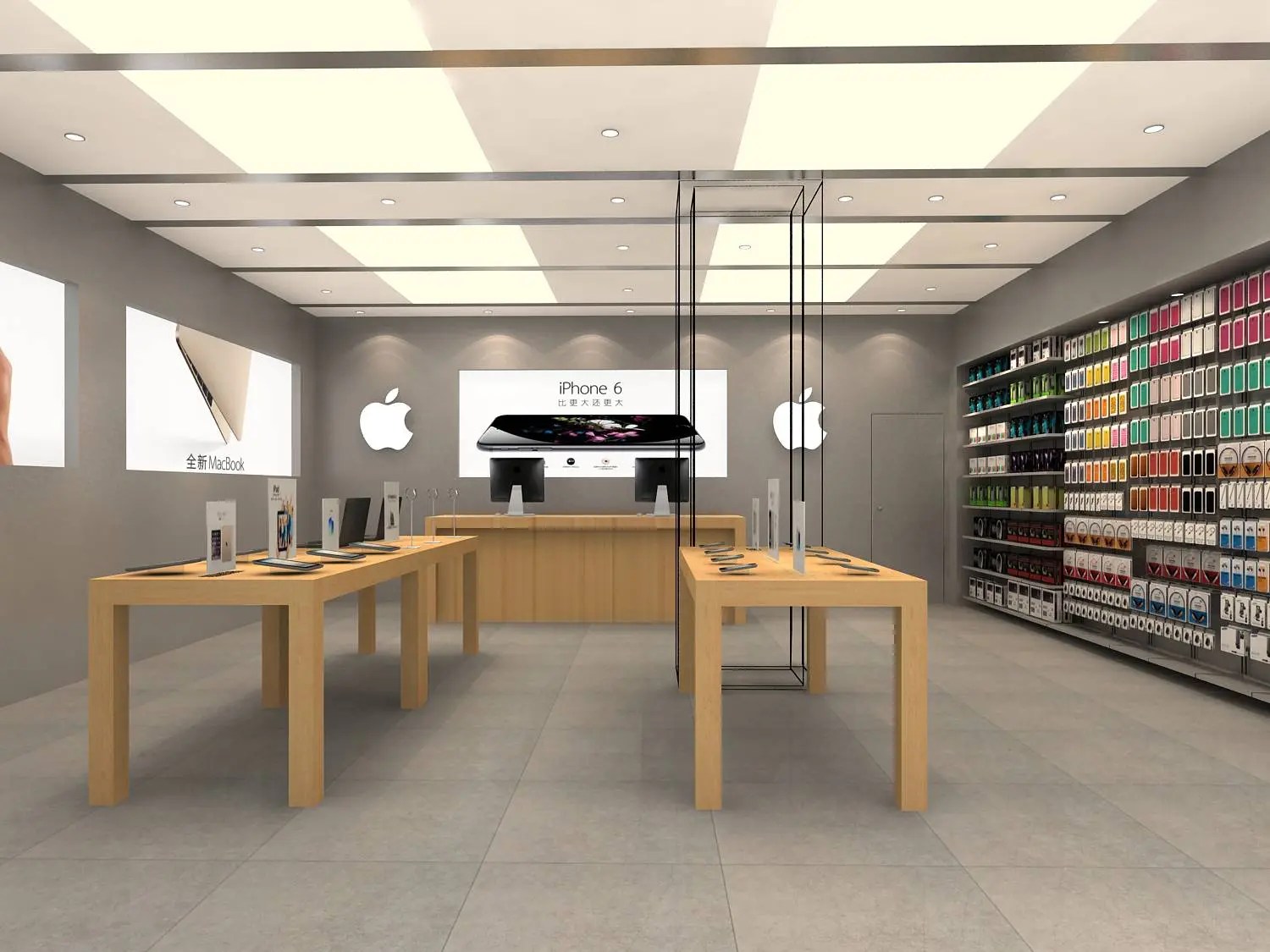 Professional retail design for kiosk store and retail display fixtures