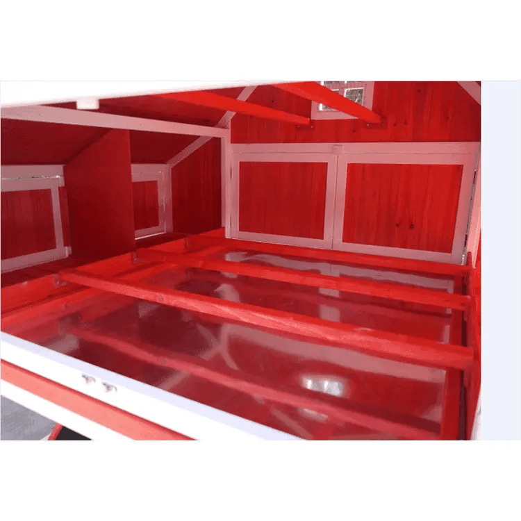 China Morden Red Chicken Coop with long run for sale Manufacturer and