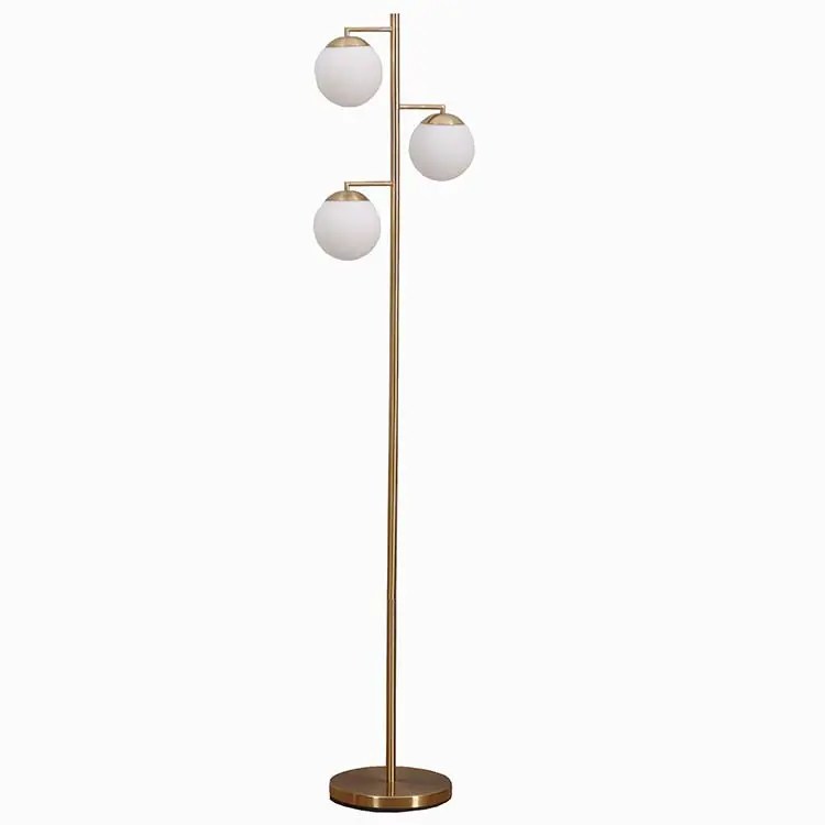 Dimmable Tree Floor Lamp,3Head Metal Globe Floor Lamp Goodly Light