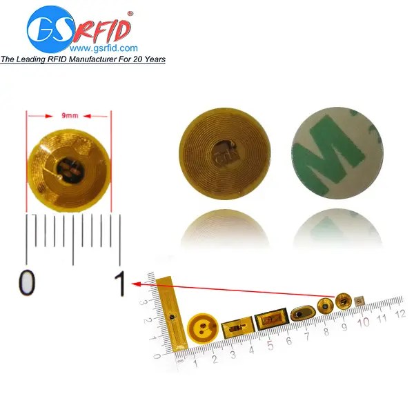 China China OEM Rfid Barcode Labels Round 9mm NFC NTAG 216 RFID micro