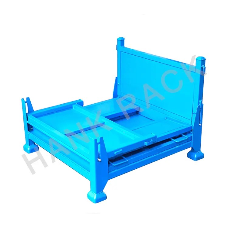 China Half Open Turnover Box Auto Parts Transport Steel Container