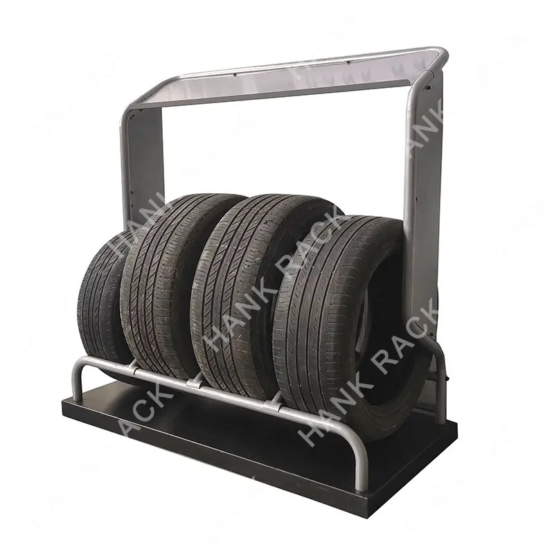 China China OEM Car Rim Display Stand Tyre Display Rack with Header