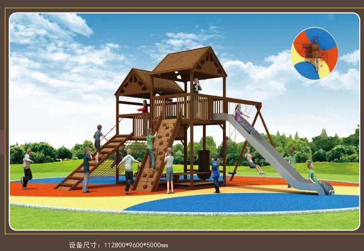 Wooden Commercial Playground Equipment