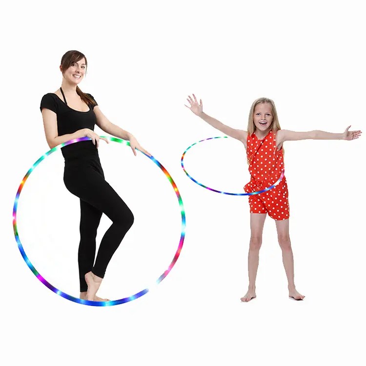 China LED Hula Hoop Fully Rechargeable and Collapsable 14 Color