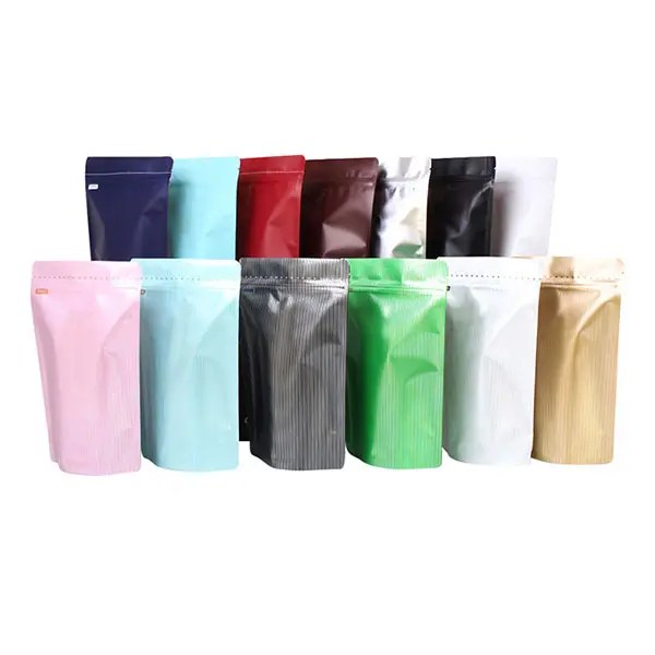 Wholesale Flat bottom packaging Snack bag with zipper Compostable