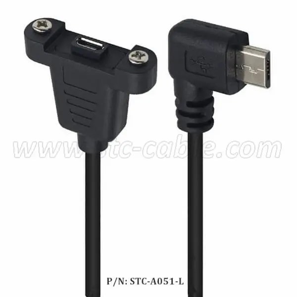 Micro USB panel mount extension Cable China STC Electronic(Hong Kong)