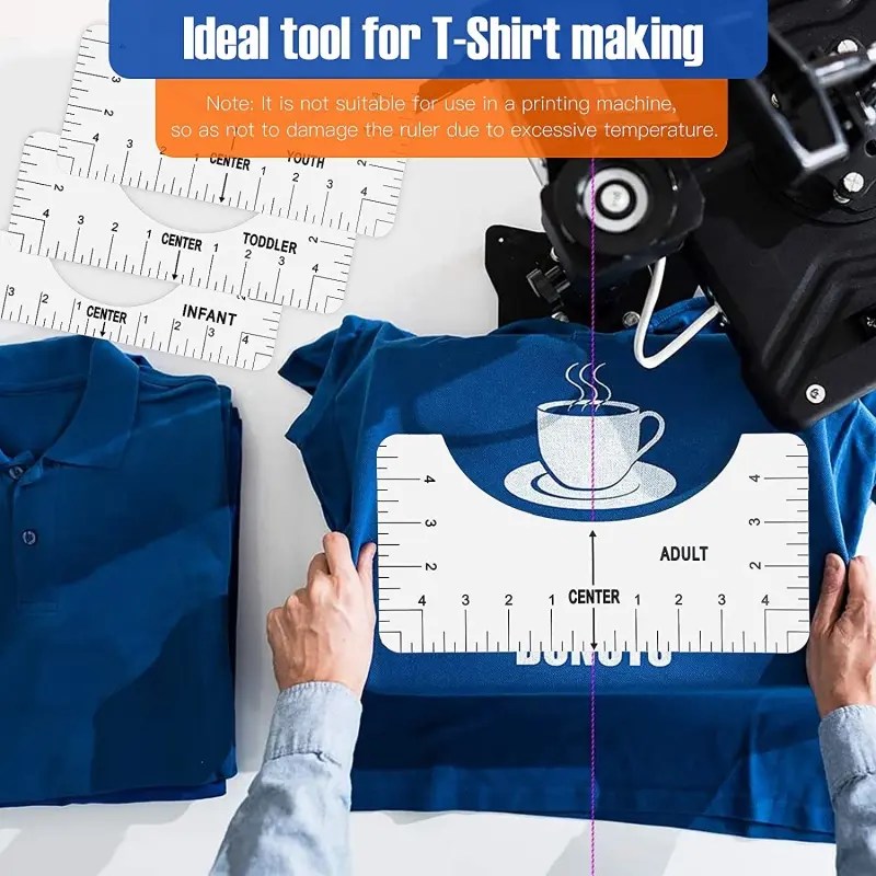 Wholesale 4 PCS TShirt Ruler Guide for Heat Press with Guide Tool