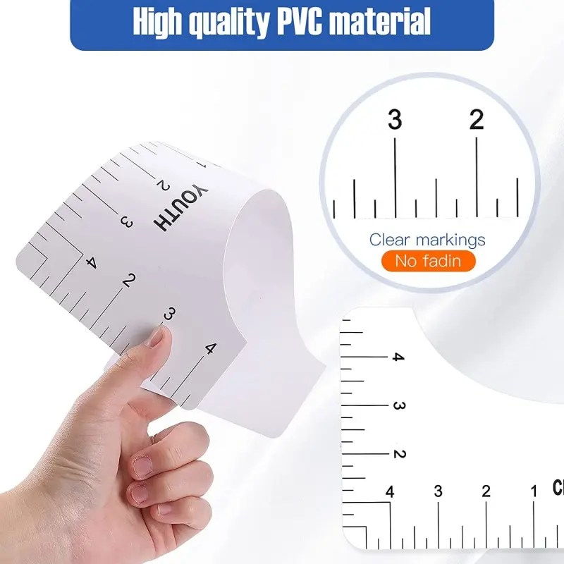 Wholesale 4 PCS TShirt Ruler Guide for Heat Press with Guide Tool