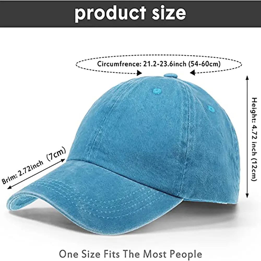 Wholesale Baseball Cap Washed Distressed Baseball Hat Twill Adjustable
