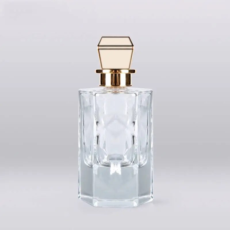China Thick base crystal perfume glass bottles 100ml mens perfume
