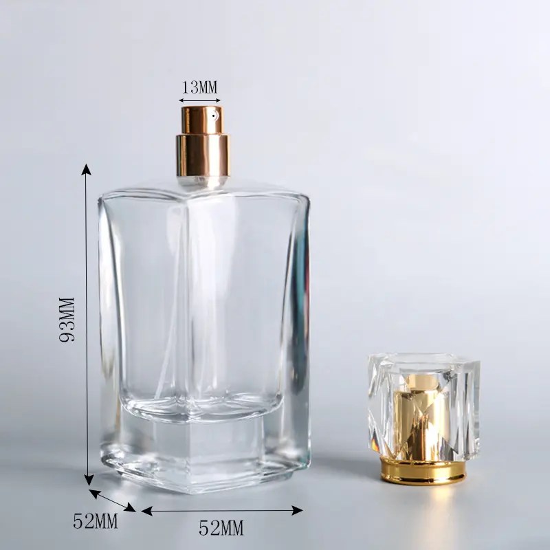 China 100ml factory manufacturer rectangle perfume bottle empty perfume