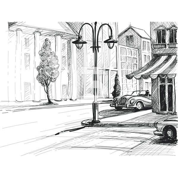 Pencil Draw Decorative Mural