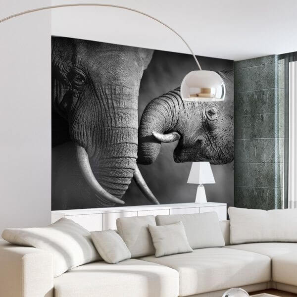 Elephants Wall Mural