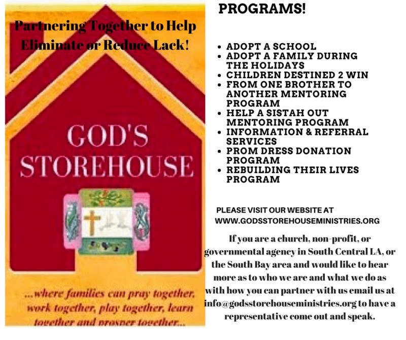 GODS STOREHOUSE MINISTRIES Reviews and Ratings TORRANCE, CA Donate