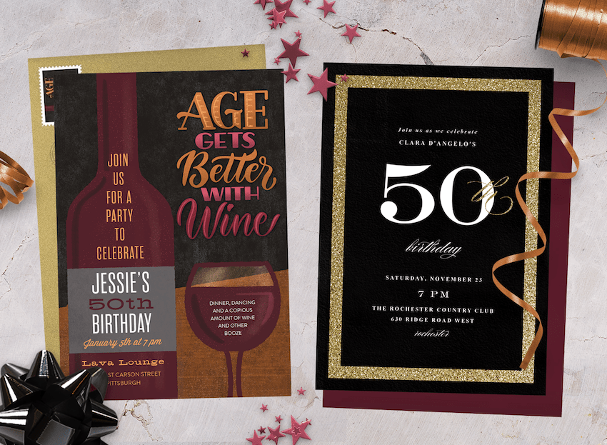 10 50th Birthday Invitations to Celebrate the Big FiveOh STATIONERS