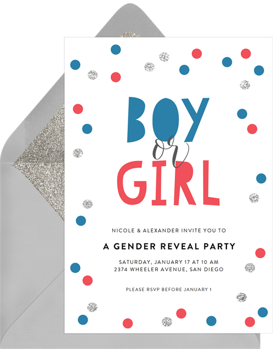 Gender Reveal Invitations That Will Have You Seeing Blue and Pink