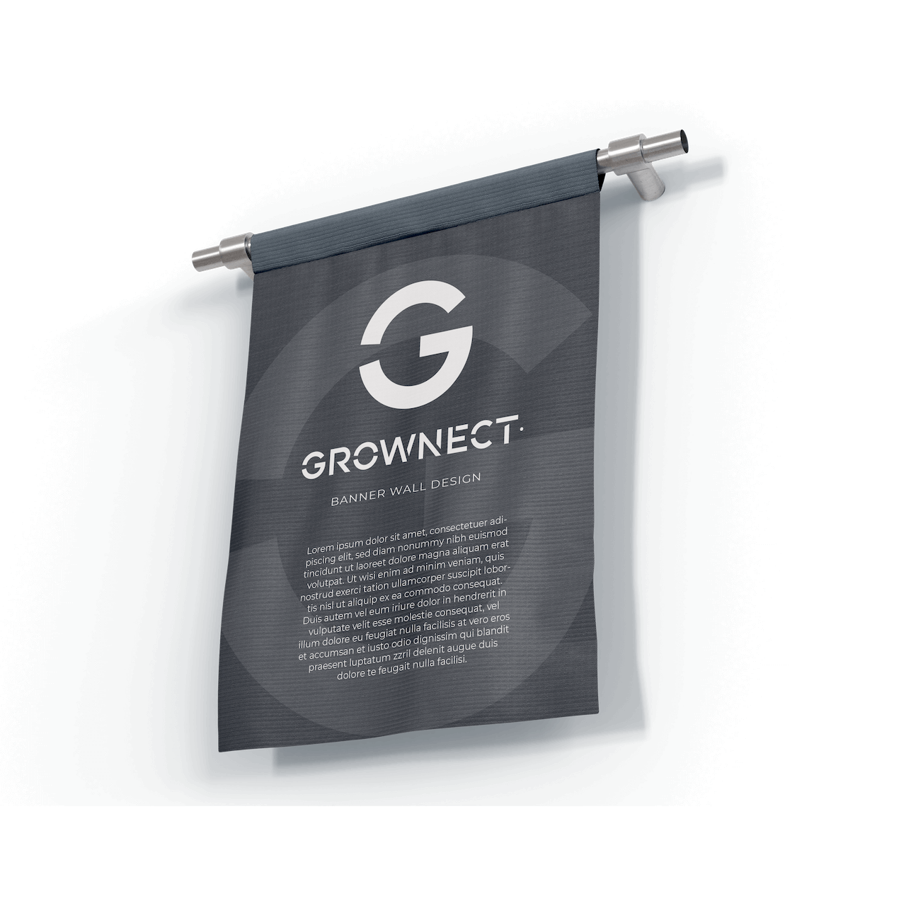 Wall banner design GrowNect® We design, create, improve and translate