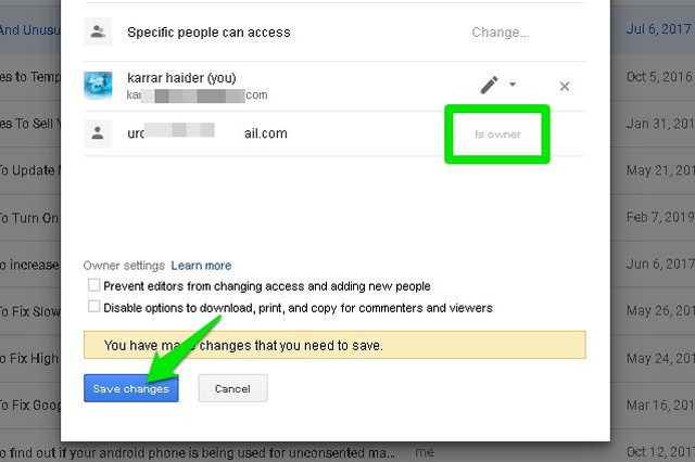 How To Change the File Owner in Google Drive