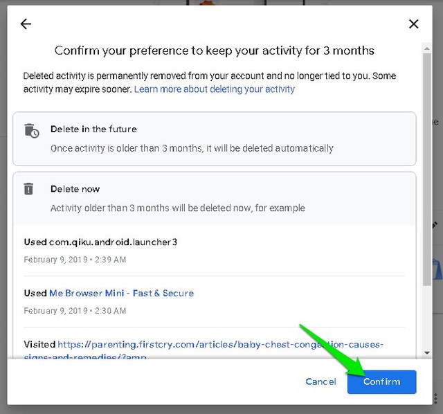 How To Automatically Delete Google  and App Activity