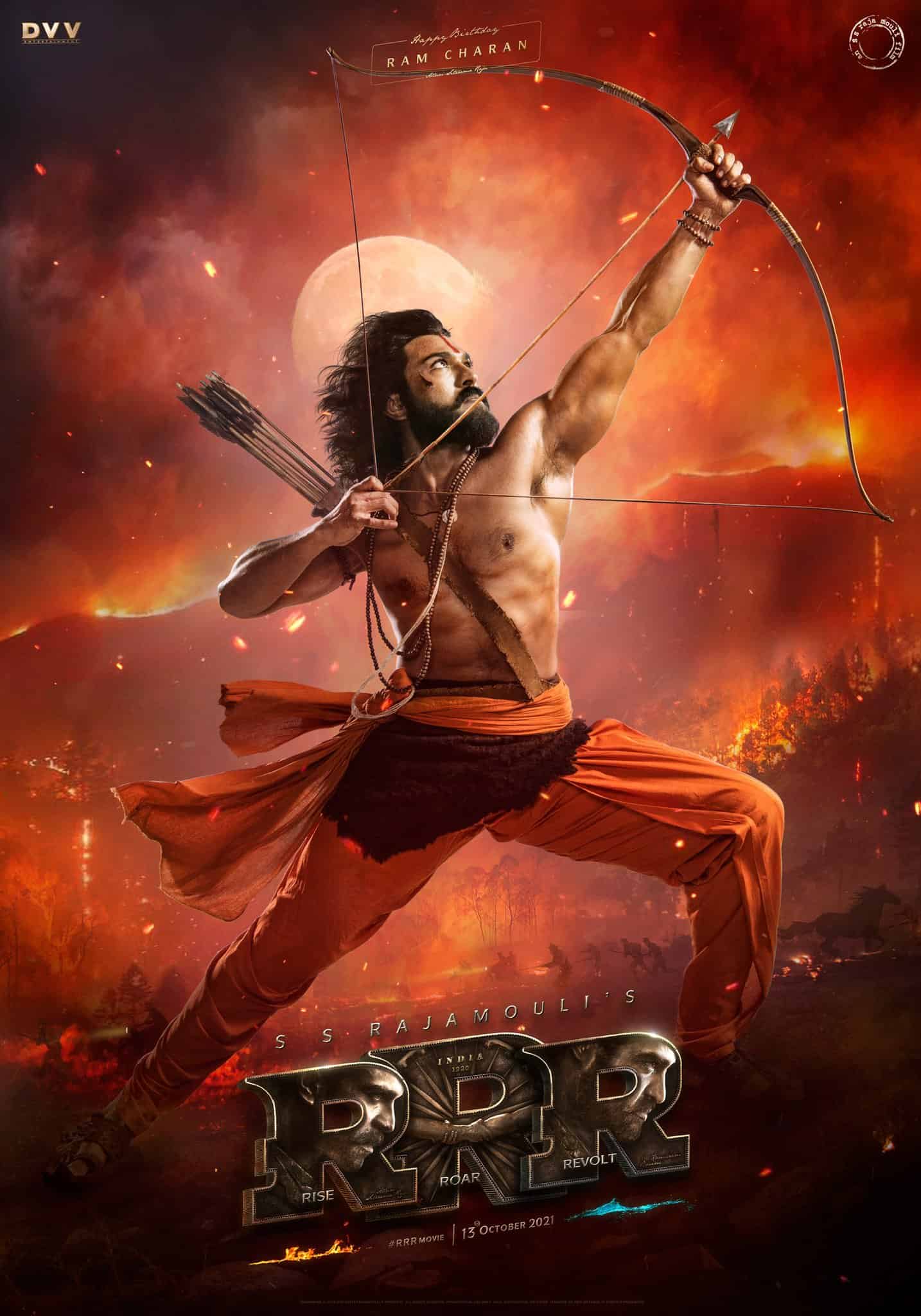 RRR New Poster Ram Charan's Bravery