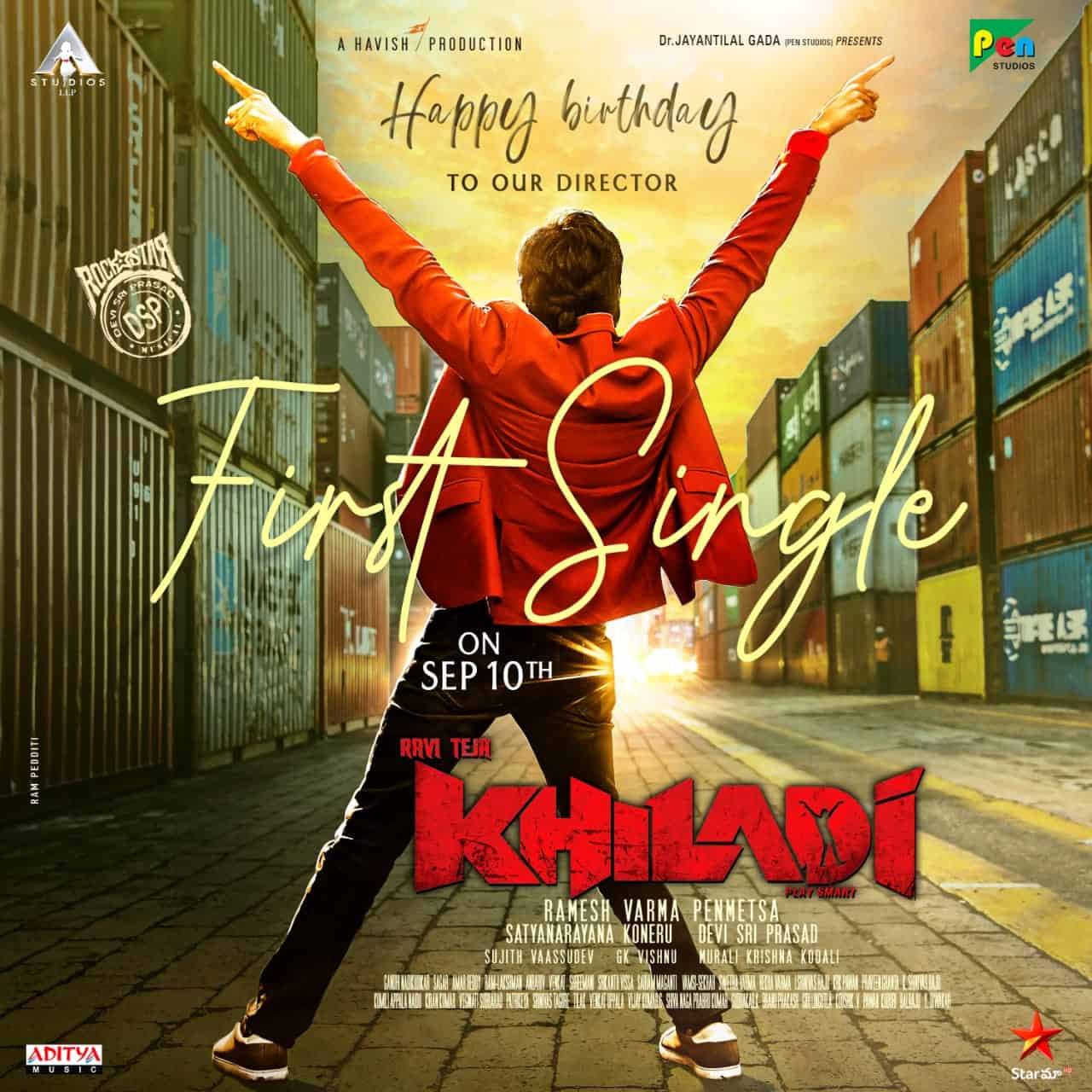 Watch Ravi Teja's Khiladi First Single Promo