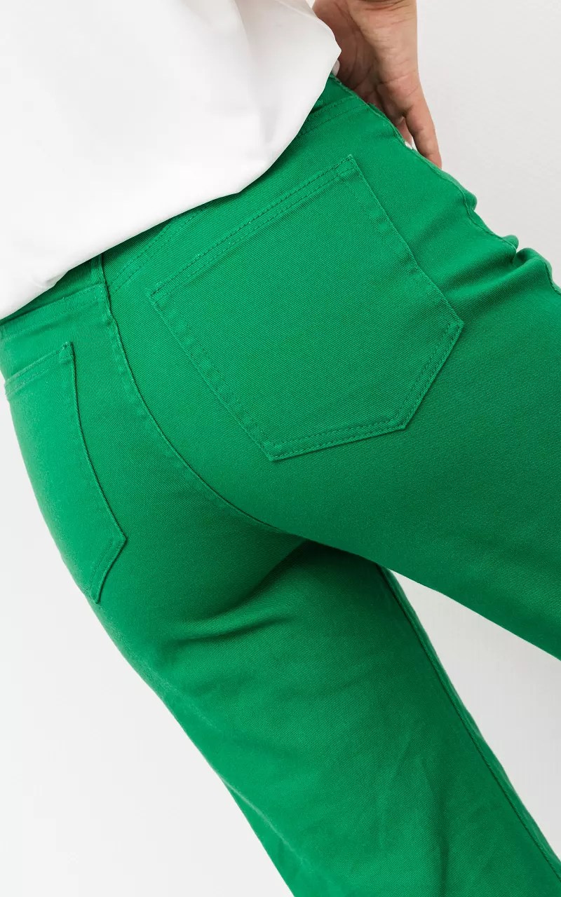 Highwaist coloured jeans Green Guts & Gusto