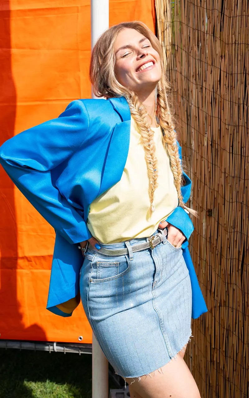 Oversized blazer with shoulder pads Blue Guts & Gusto