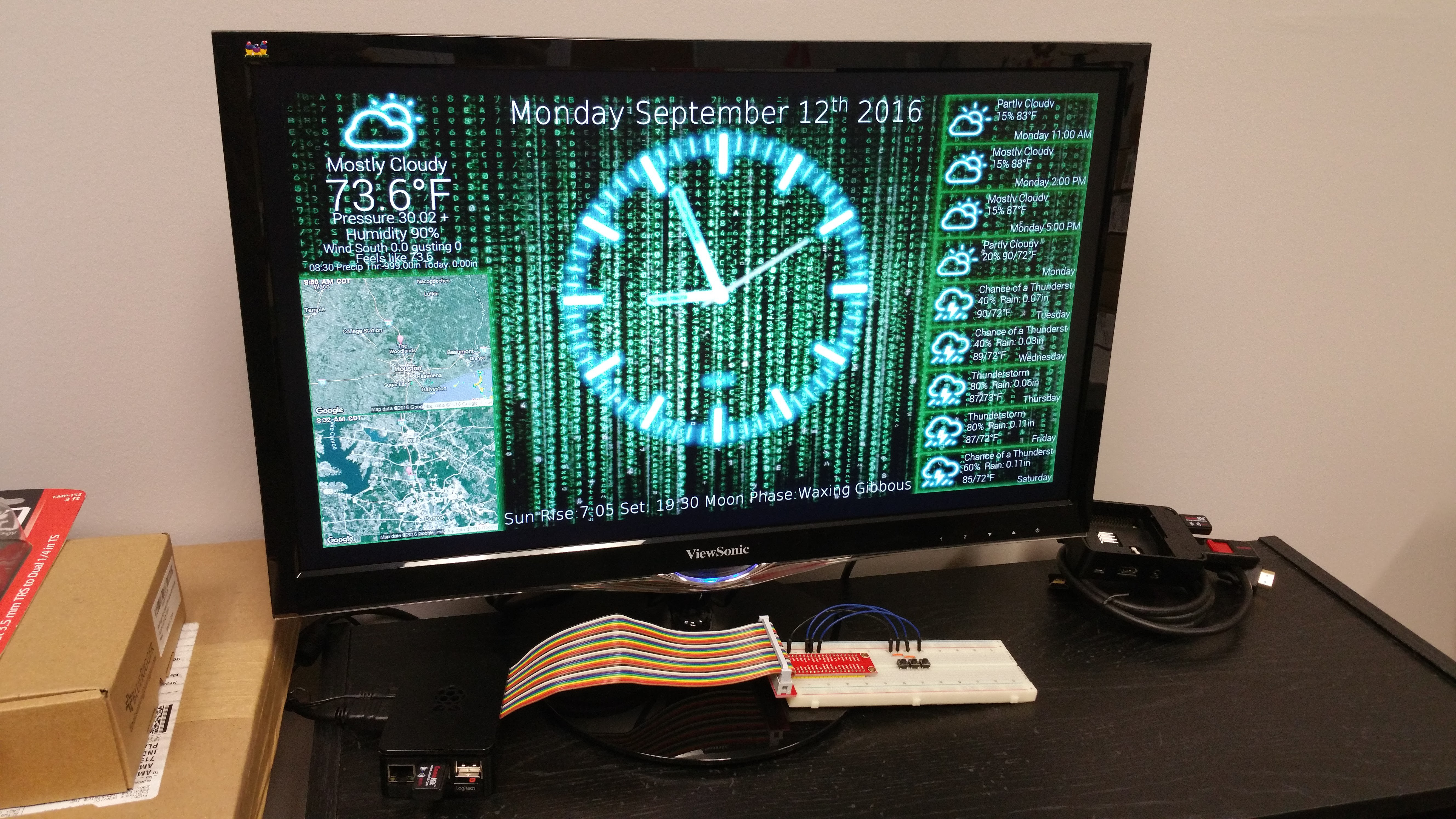 PiClock A Raspberry Pi Clock & Weather Display Hackaday.io